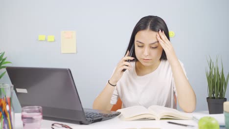 chatty female student.