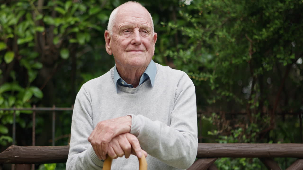 Senior man portrait outdoors