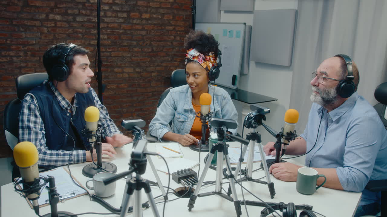 Podcast Recording in a Studio