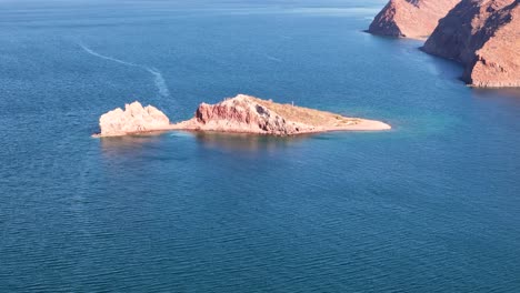 shot of little desert islands in baja california sur