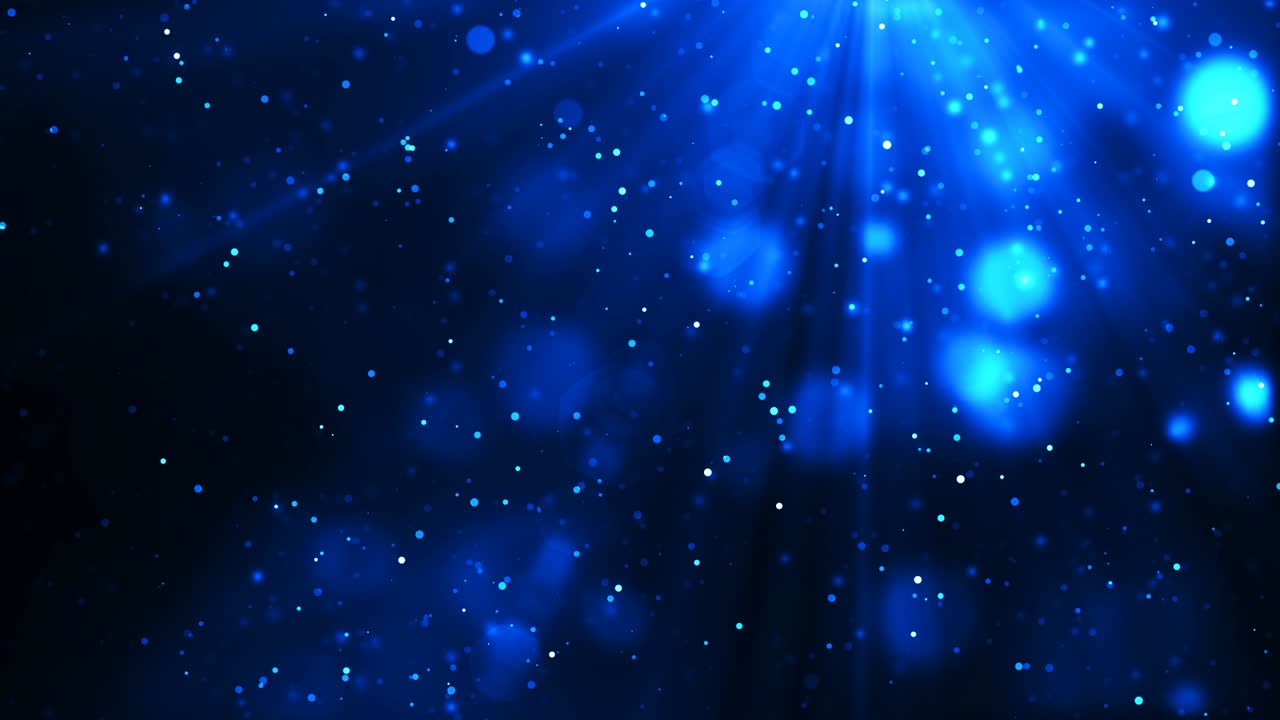 파란색 보케와 광선 추상적인 애니메이션 배경 4k 루프 가능한 비디오