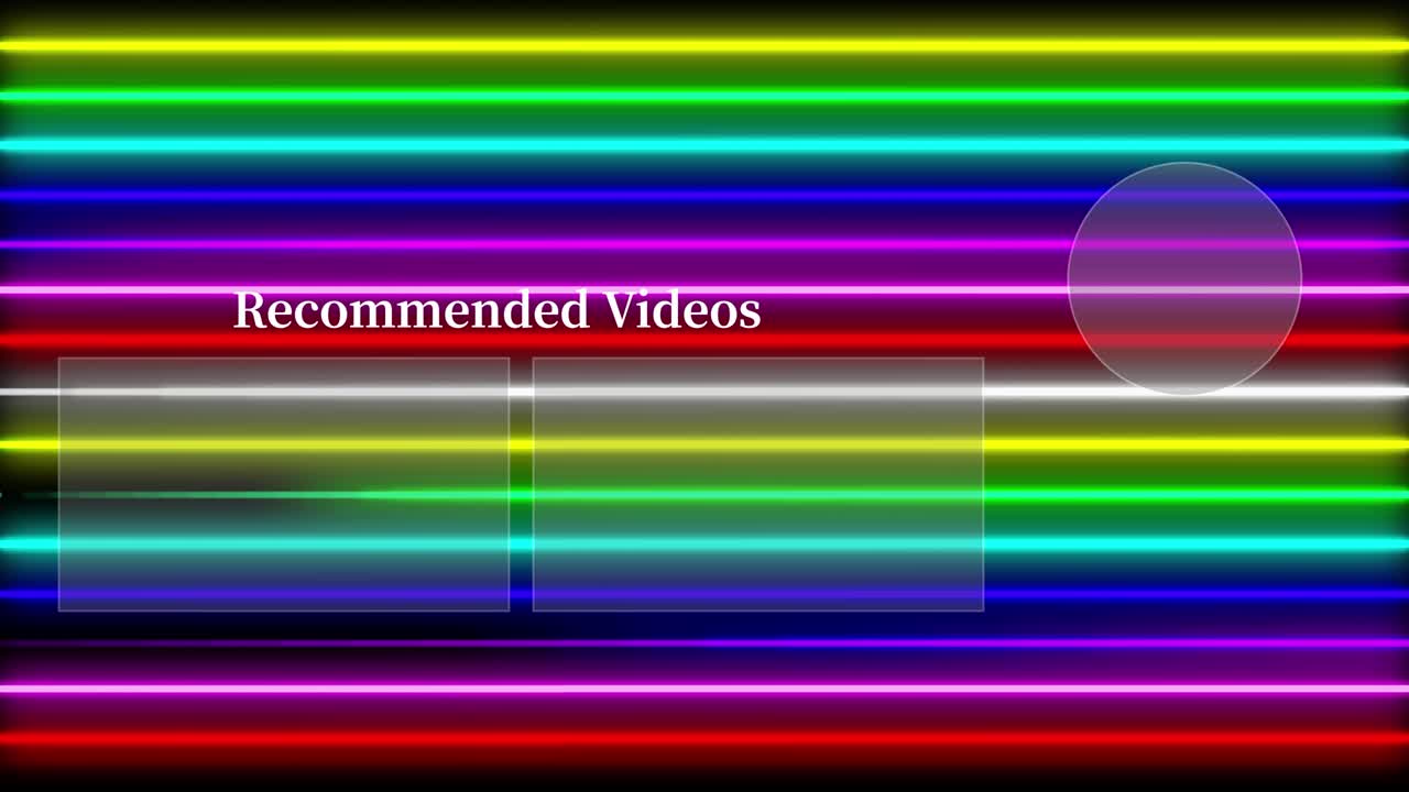 Neon sign bar line end card ending screen motion graphics