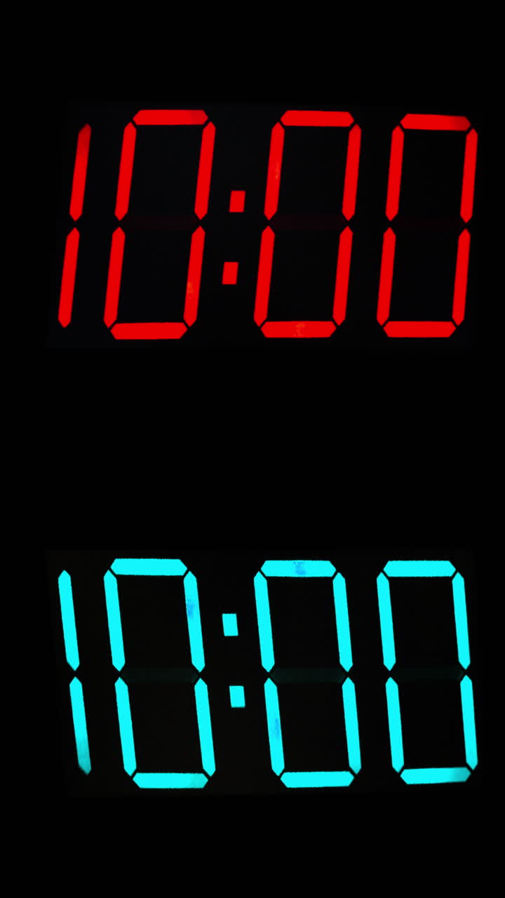 подсчет цифр, времени и кода информации в вертикальном порядке