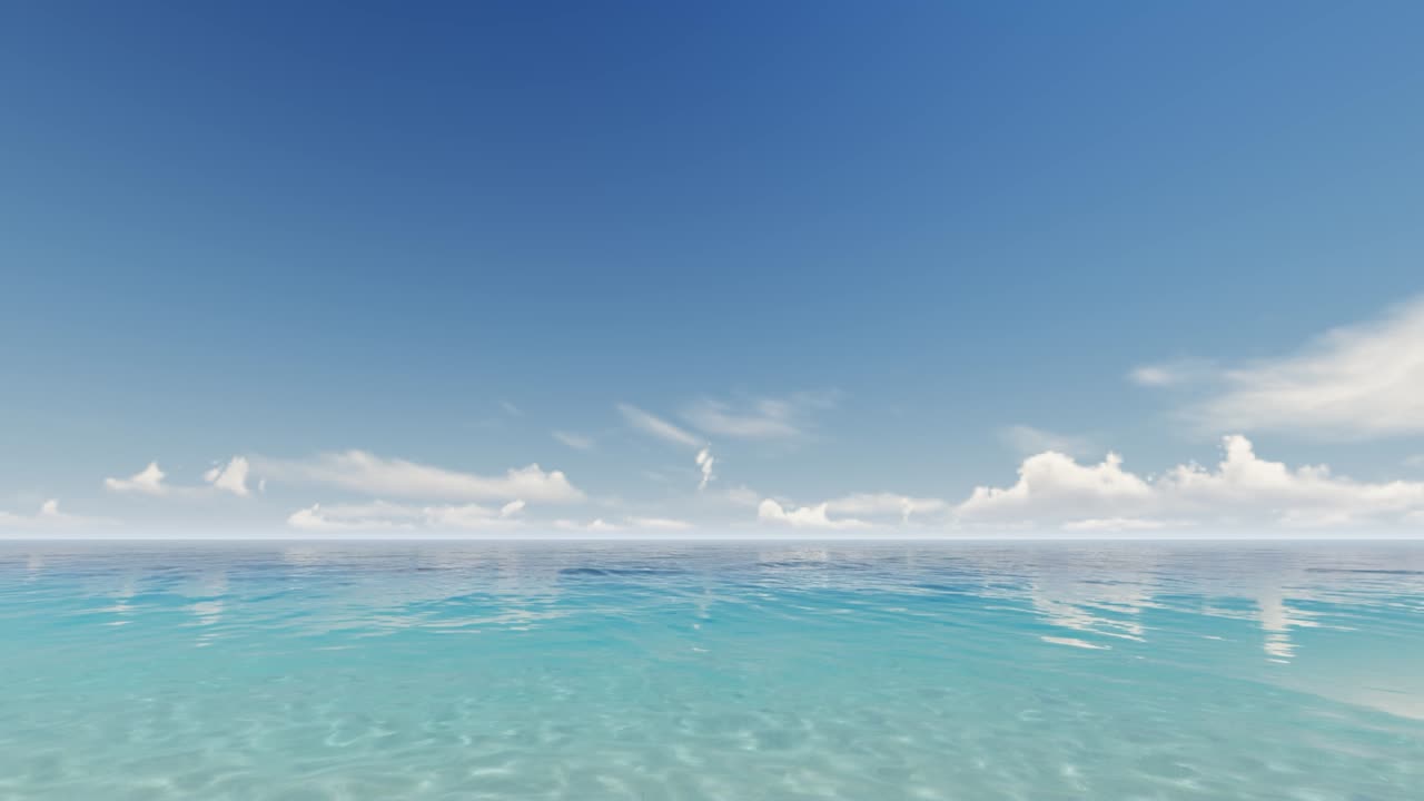 Pure tropical ocean Fresh nature Sunlight sky sea wave 4k