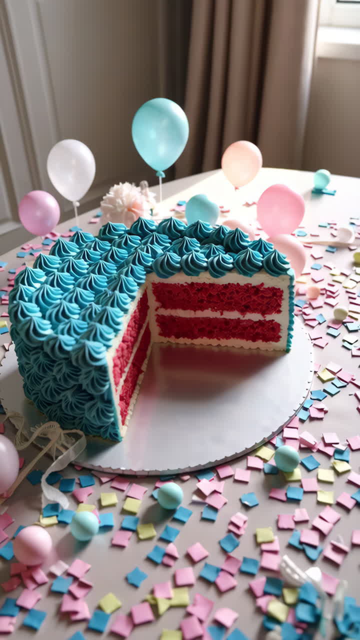 Birthday Cake with Blue Frosting