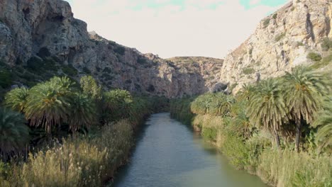 Preveli-Beach,-Palm-Beach:-Island-of-Crete,-Greece---South-Coast