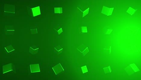 abstract green cubes background