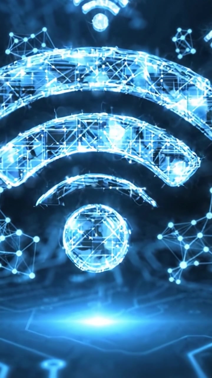 Un'Esplorazione Artistica della Connettività Digitale: Transizione da un Circuito Stampato a un Simbolo Wi-Fi Illuminato, Sottolineando l'Essenza della Tecnologia e della Comunicazione