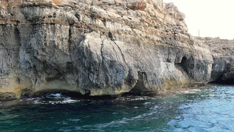 amazing grotta dei giganti or giants grotto in apulia, region of southern italy