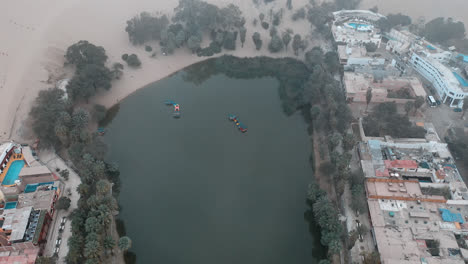 huacachina, peru, desert, drone aerial