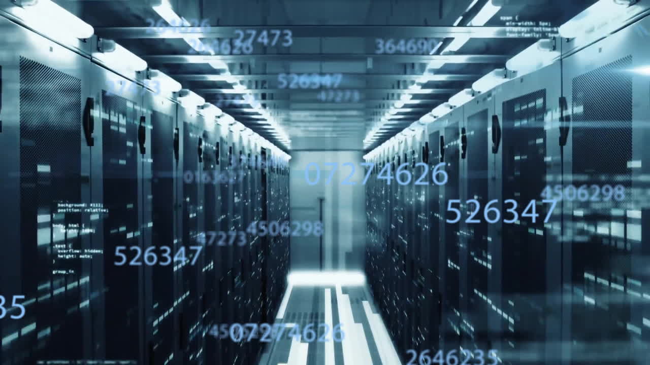 Animation of data processing over computer servers
