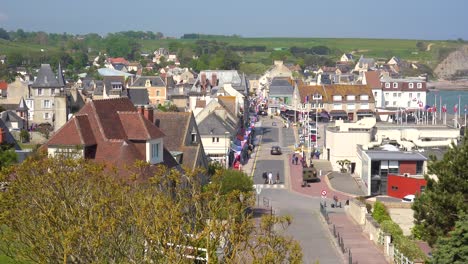 establishing of the french d-day coastal town of arromanches normandy 1