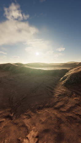 a vast and empty desert landscape