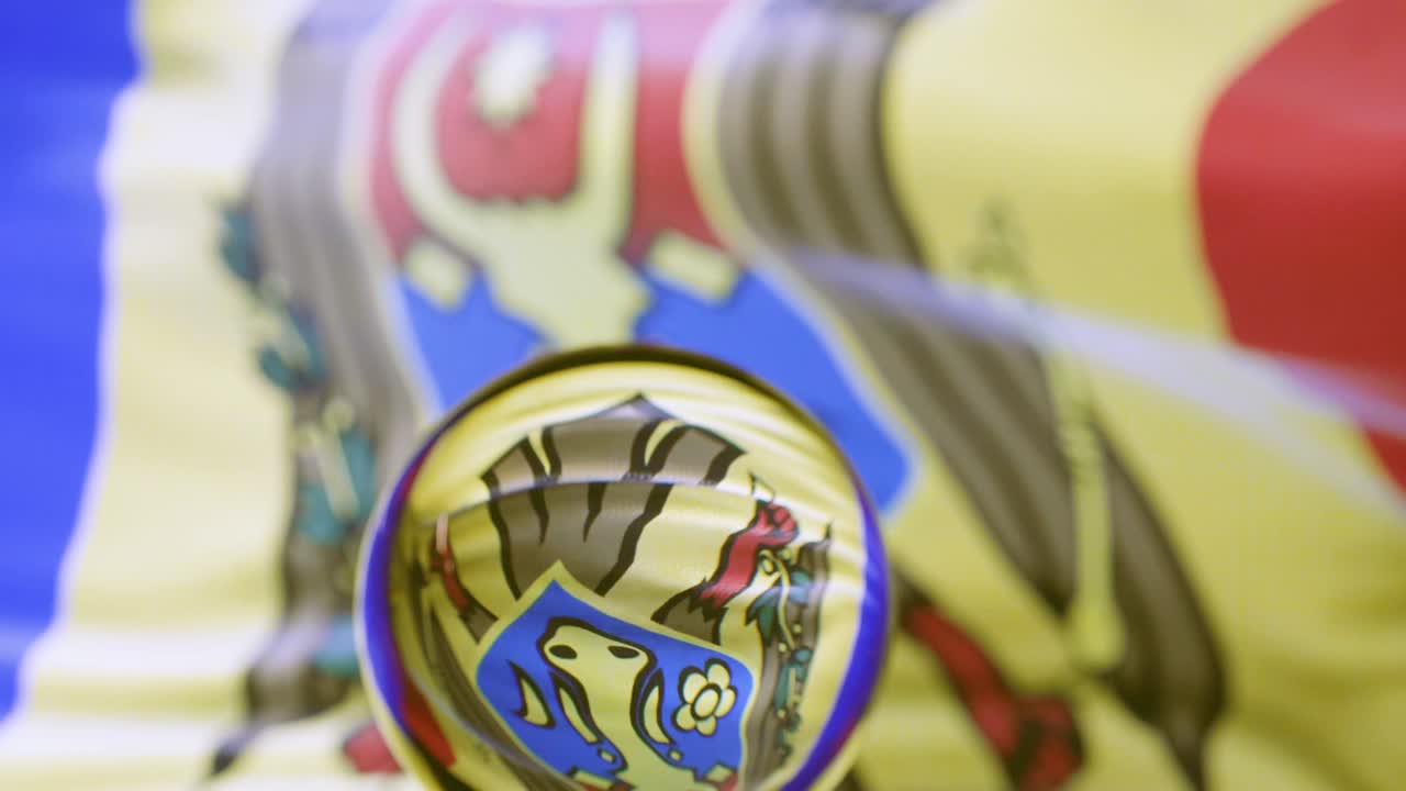 몰도바 발은 4k에서 파란 하늘을 향해 흔들리고 있습니다.