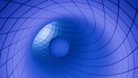 abstract blue wormhole tunnel