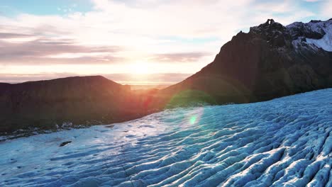 Scenic-Sunset-Over-Stadarfjall-Mountain-And-Kviarjokull-Glacier-In-South-Iceland