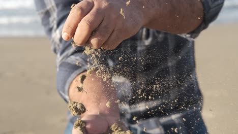 sand in hands