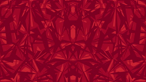 simetría abstracta roja rubí, patrón geométrico bucle animación de fondo