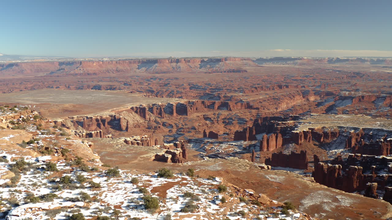 Vast Snowy Canyon Landscape in Winter