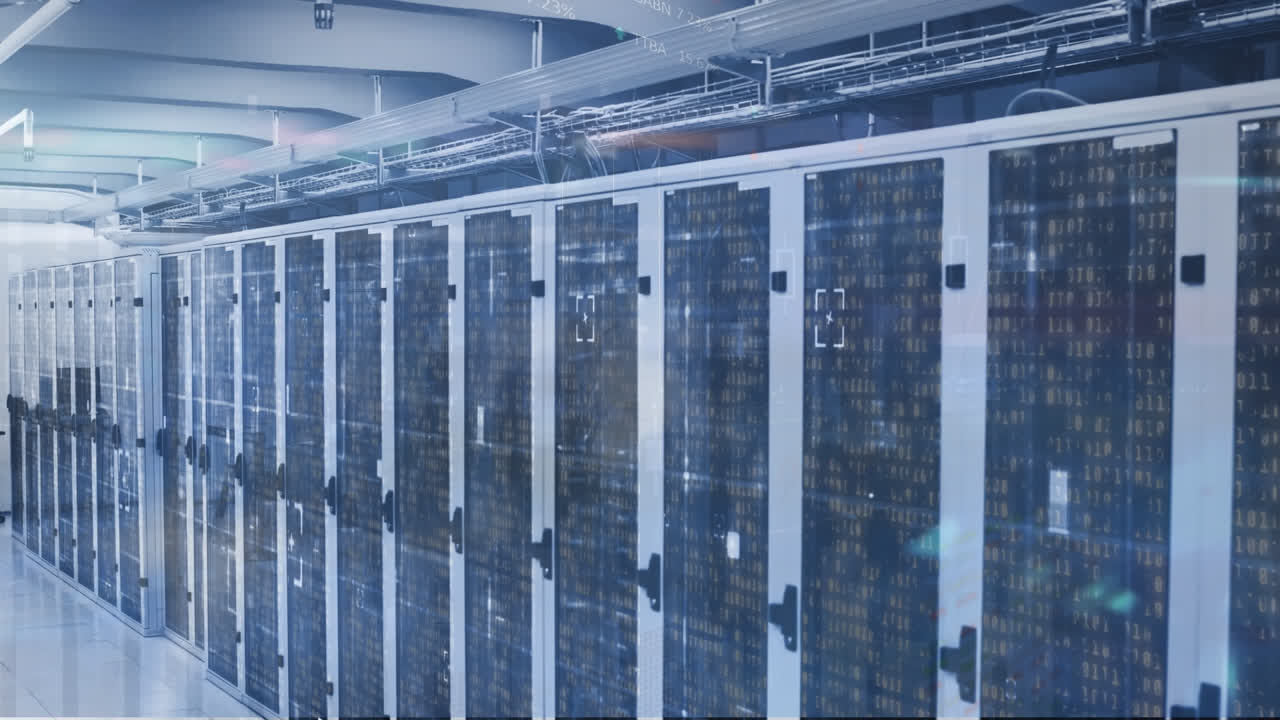 Animation of data processing over computer servers