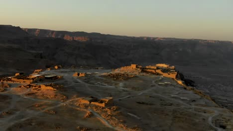 masada ruins aerial drone sunset israel history herod palace roman empire