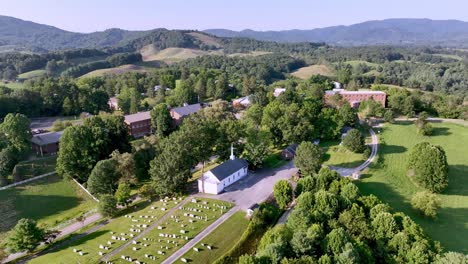 aerial pullout oak hill academy in mouth of wilson virginia