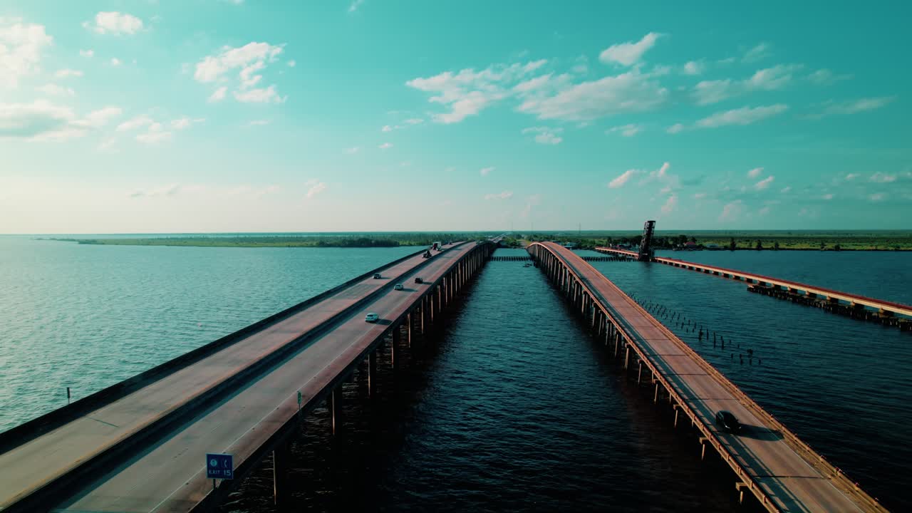 Manchac Swamp Bridge spans flood-prone Louisiana bayou in coastal resilience zone