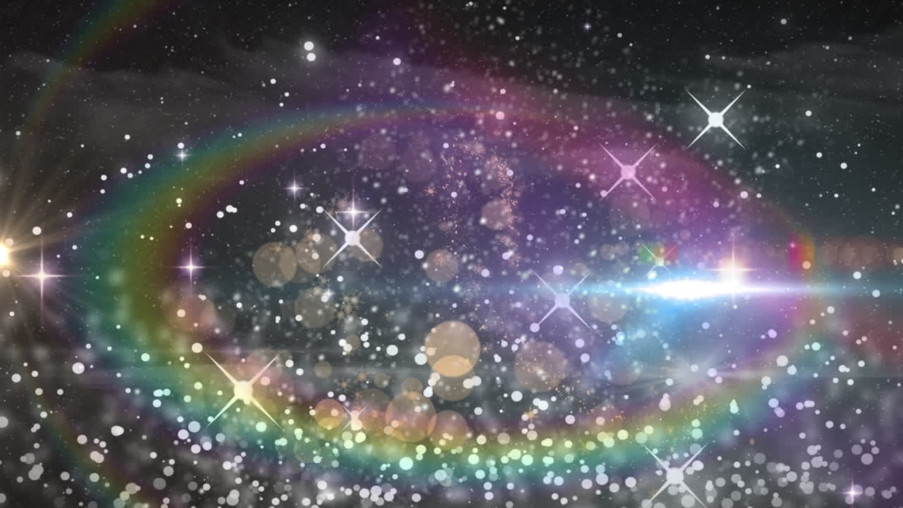 검은 바탕에 있는 밝은 반점의 애니메이션