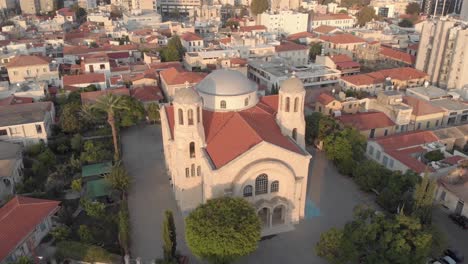 cathedral in limassol, cyprus - aerial view