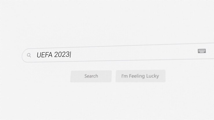 Ricerca di UEFA 2023 sul browser Internet