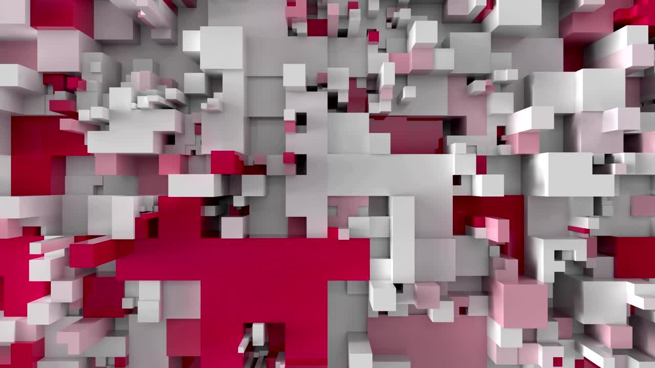 fondo geométrico 3d abstracto con formas que cambian de color.