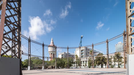 ornate old water tower in barcelona