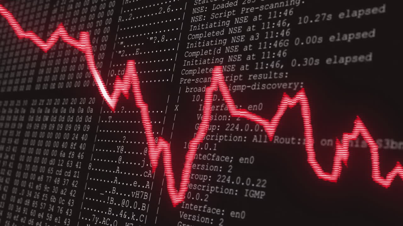 animación del gráfico sobre el procesamiento de datos sobre fondo negro