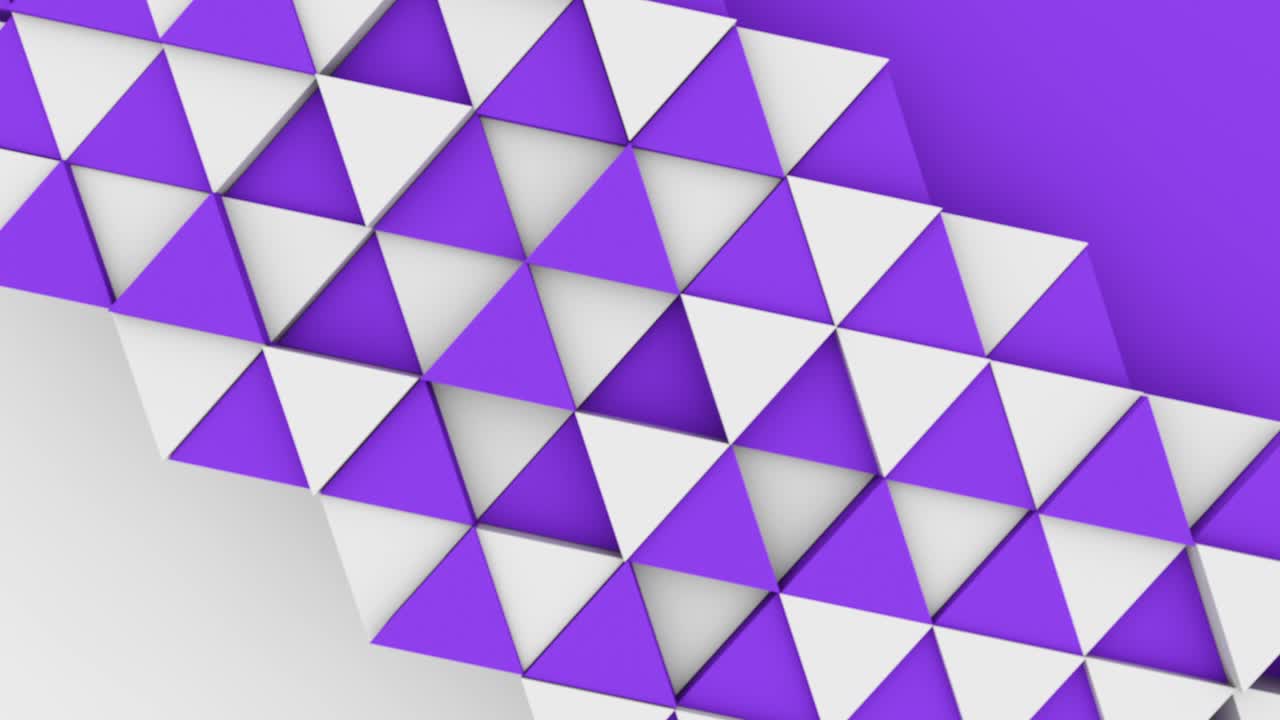abstract 3d triángulo formas de fondo con diferentes colores vista superior. conjunto de imágenes de animación de bucle 4k.