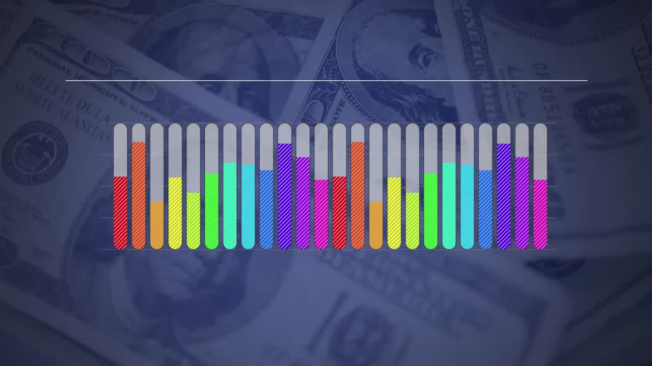 Colourful bar graph