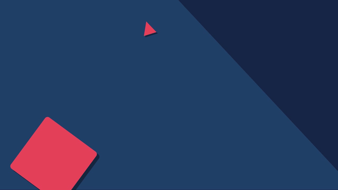 Abstract Motion Graphics with Moving Red Geometric Shapes