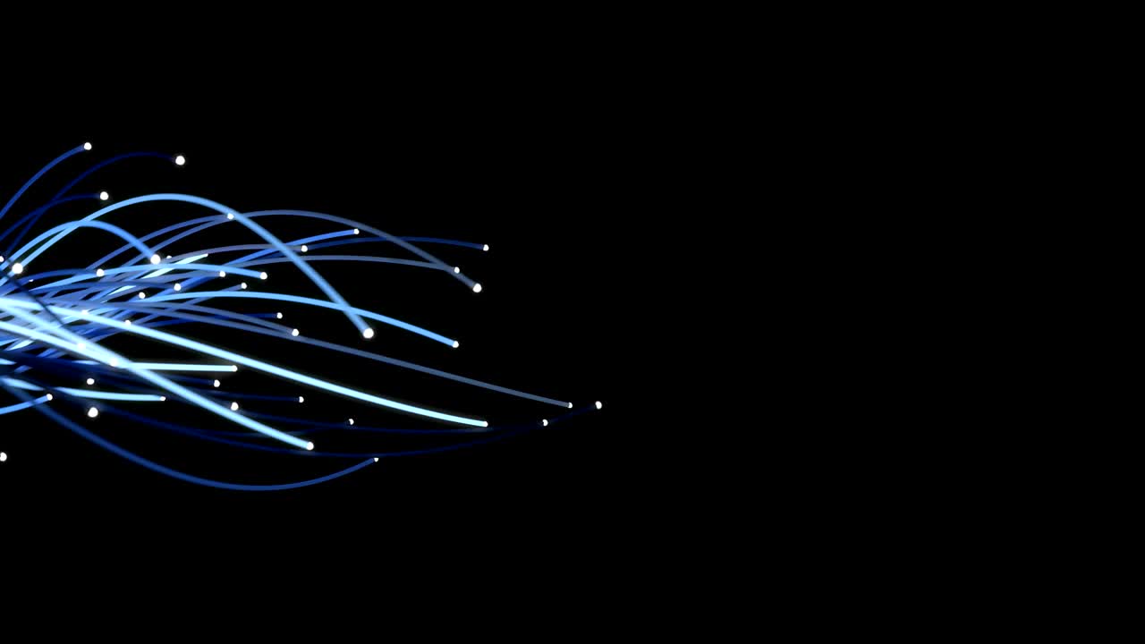 cables de fibra óptica extendidos a través del marco.