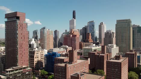 smooth aerial of downtown brooklyn, nyc. 4k