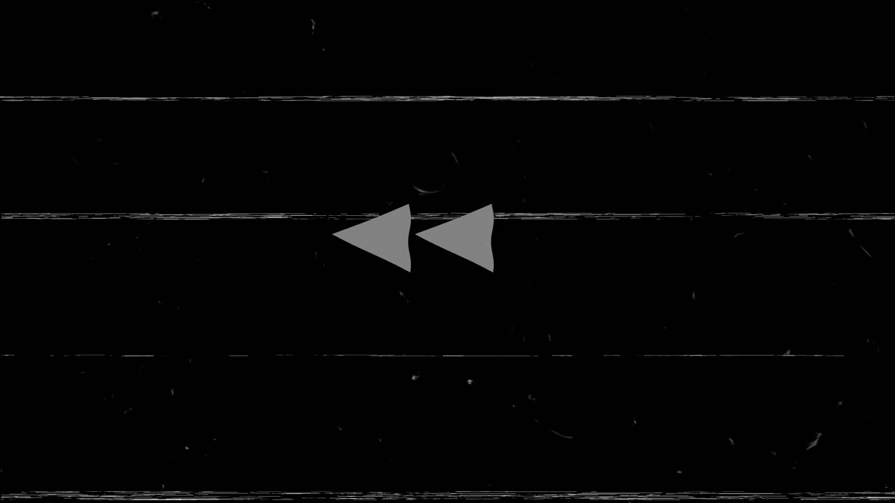 Simbol Mundur VHS Klasik dengan Statis Berkedip