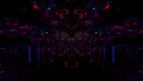 tecnología abstracta big data cloud computing fondo con líneas y puntos de neón brillantes
