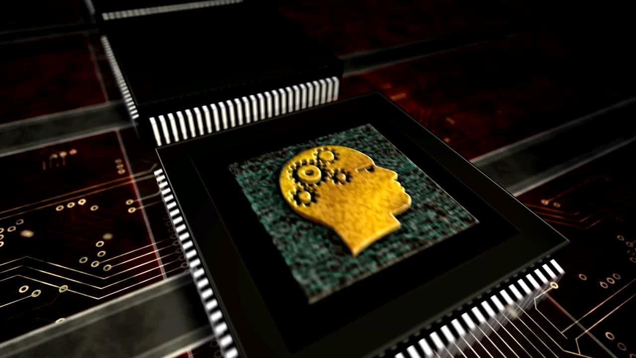 Artificial intelligence with head symbol in processor factory loopable