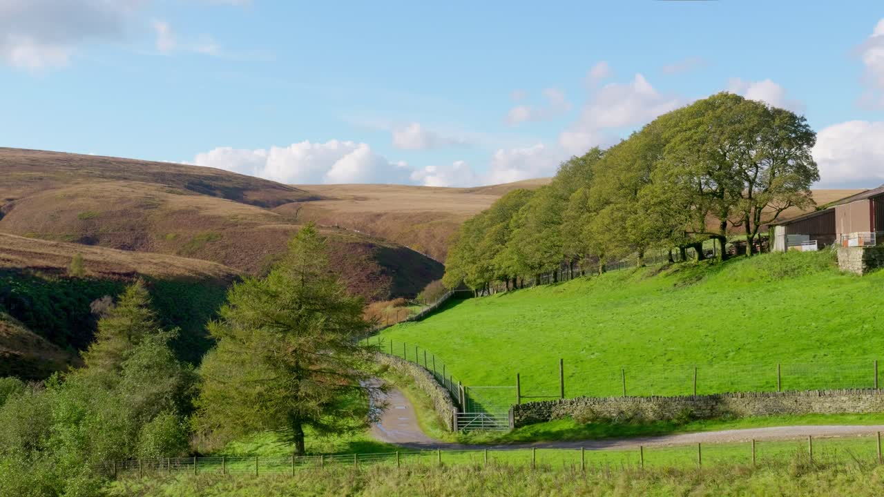 Typisk landligt Yorkshire-landskab.