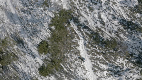 Drone-shot-of-winter-mountain-in-Japan