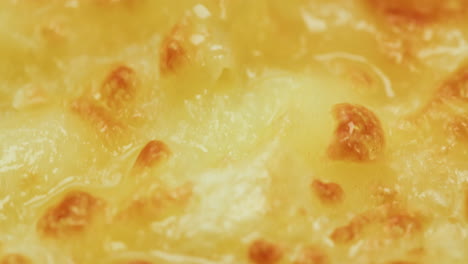 close-up of melted cheese