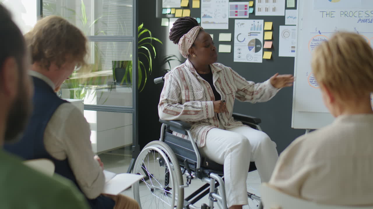 Business Coach with Disability Teaching Employees