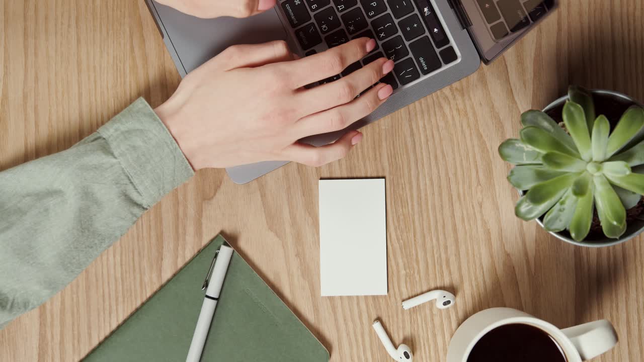 Woman working on a laptop