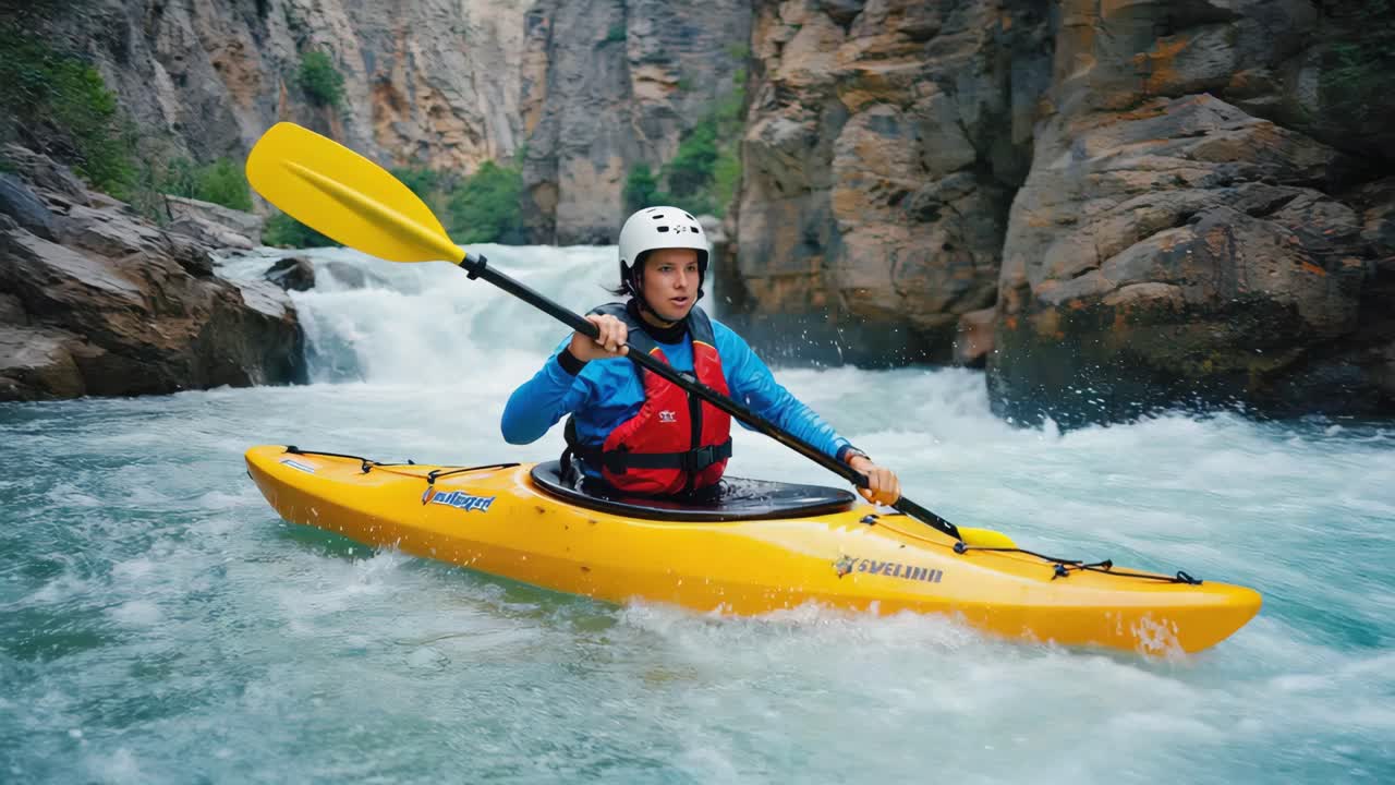 Kayaking Adventure on a Whitewater River