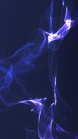 abstract digital energy waves with glowing particles