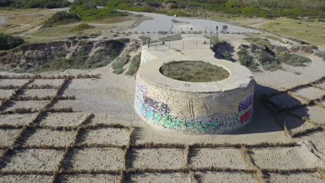 bunker on the beach of the spanish civil war
