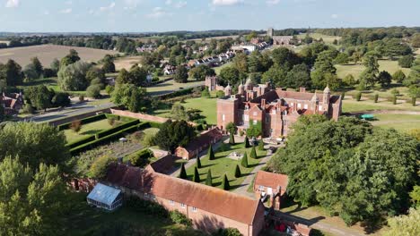 melford hall suffolk uk drone,aerial